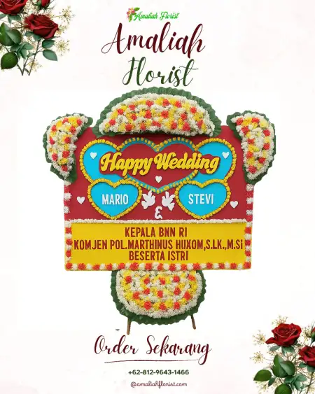 Papan Bunga Pernikahan Tenggur